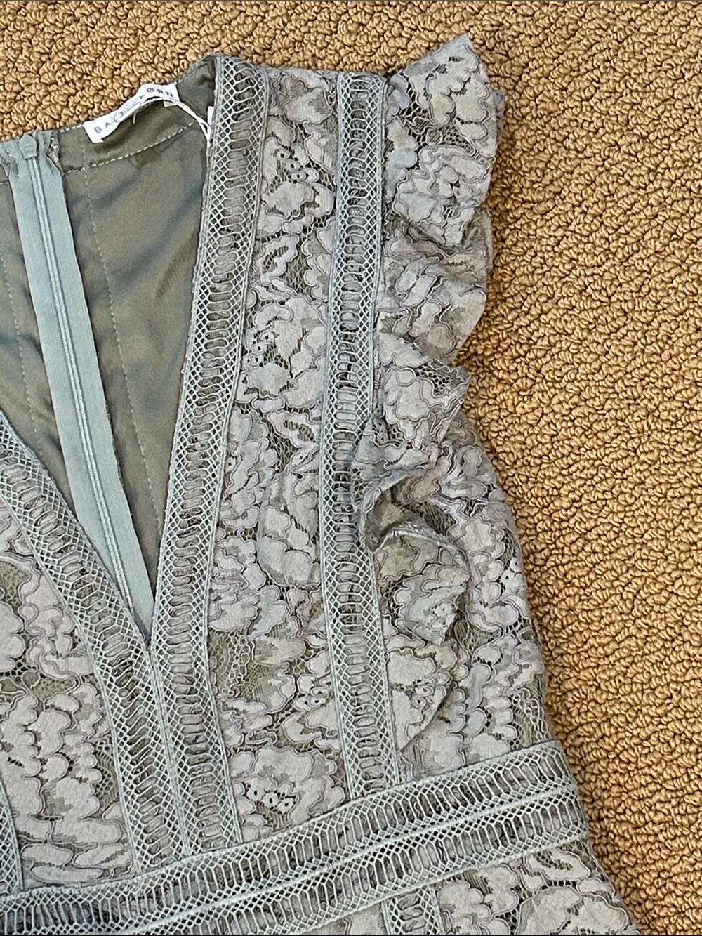 Baltic Born Monroe Sage Lace Dress size Medium Wedding Bridesmaid Formal Green - Picture 5 of 17